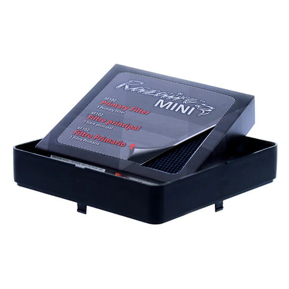 Filtre principal pour purificateur d'air, boîte noire ouverte, accessoire atelier bois