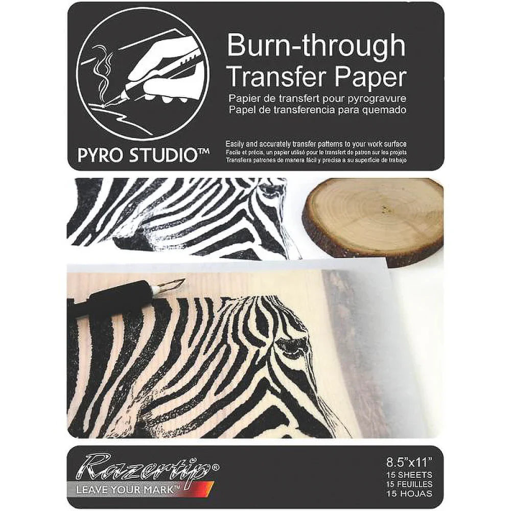 Pyrograving transfer paper - 15 sheets, Razertip