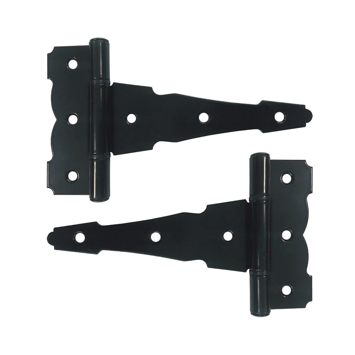 HD decorative 6’’ black tee hinge -2pcs
