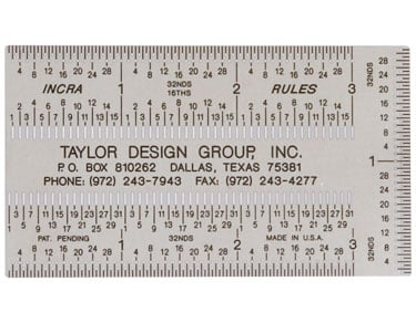 Règle de précision de poche 3" x 2"