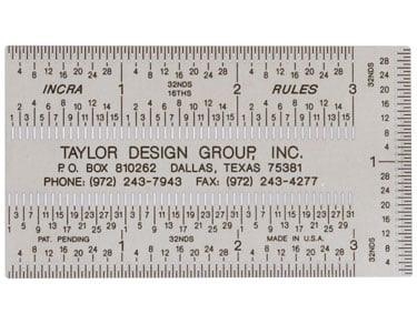 Pocket precision ruler 3" x 2"