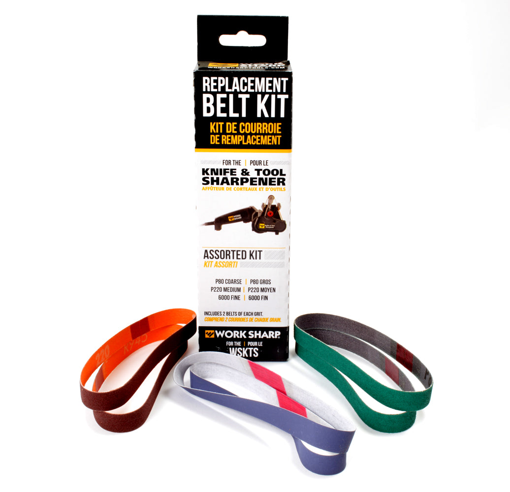 Ensemble de 6 courroies abrasives pour système d'aiguisage WSKTSC - Work Sharp