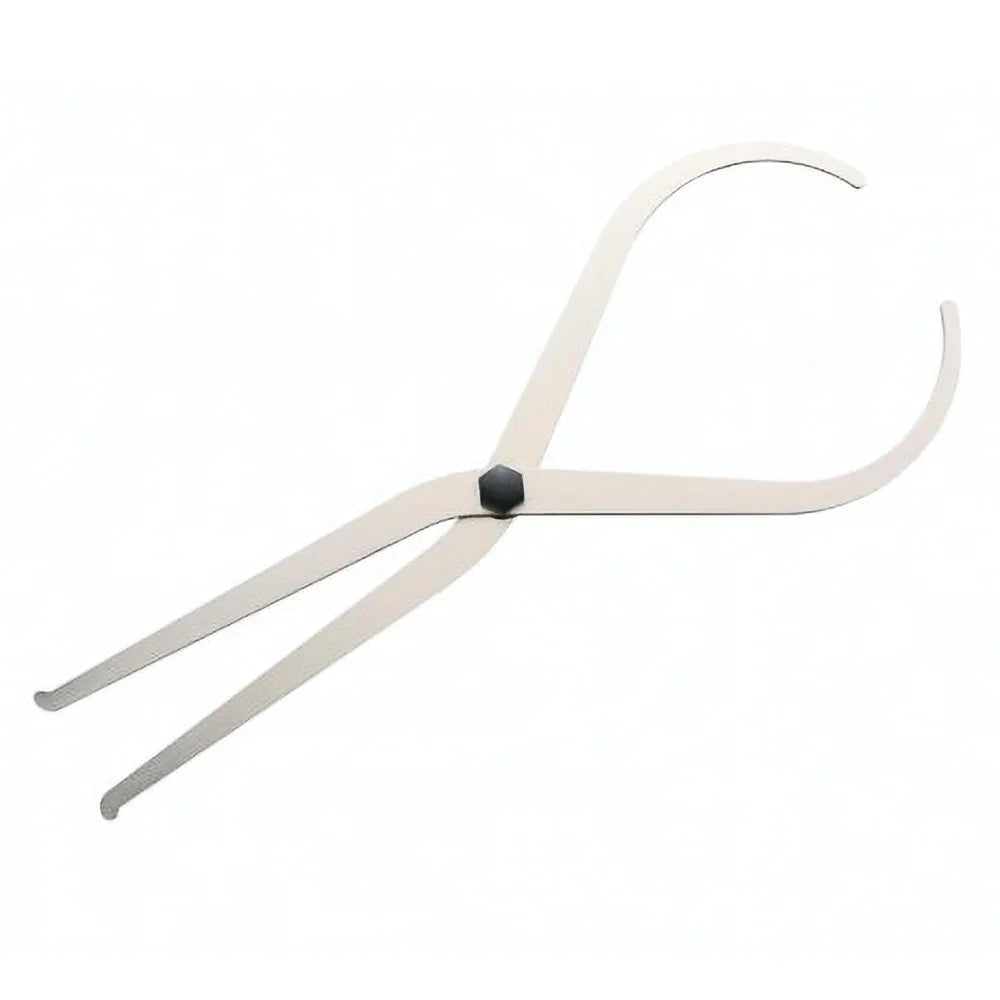 Compas à pointes en métal pour mesure de bois ou ébénisterie, fond blanc
