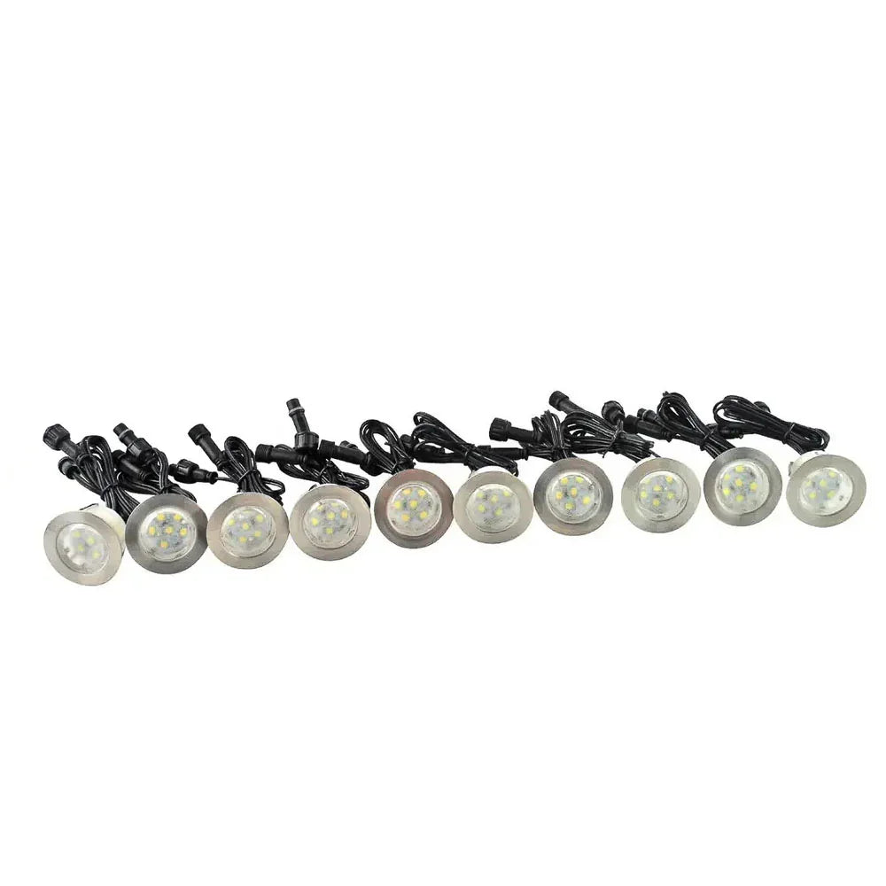 Ensemble de 10 lumières de terrasse encastrées DEL