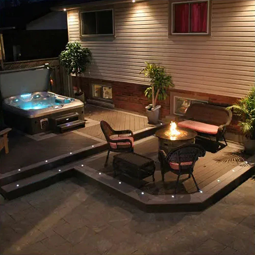 Ensemble de 10 lumières de terrasse encastrées DEL