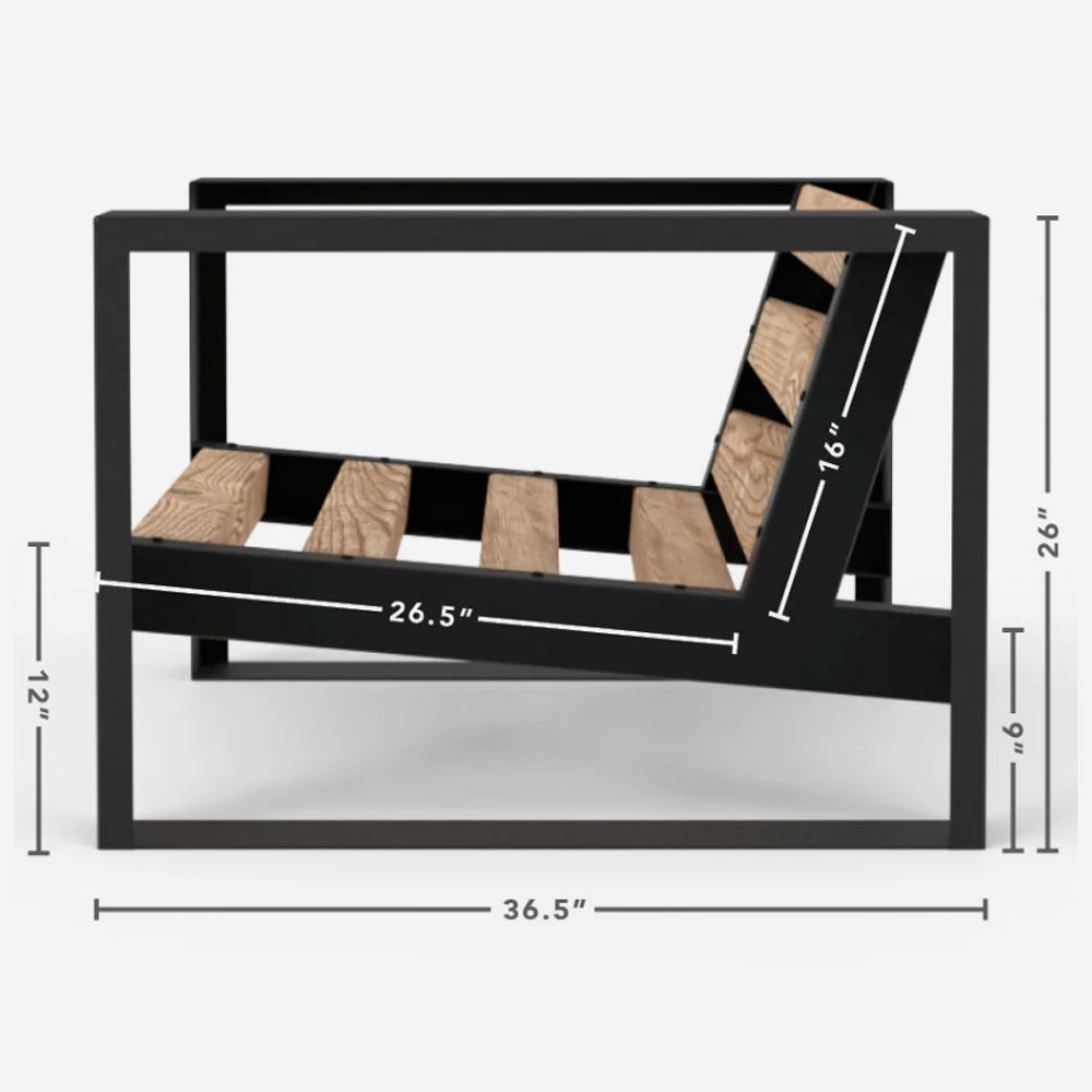 Ensemble de pied de chaise Muskoka noir - Toja Grid