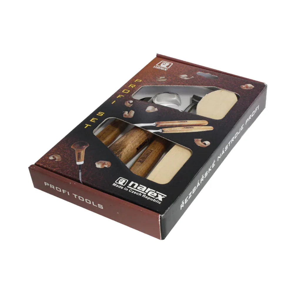 Ensemble de couteaux à sculpter et cuillère, Narex