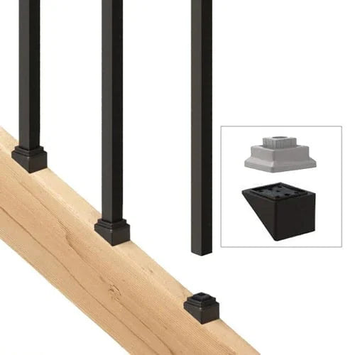 Stair Connectors for Estate Balusters Black 20/pkg
