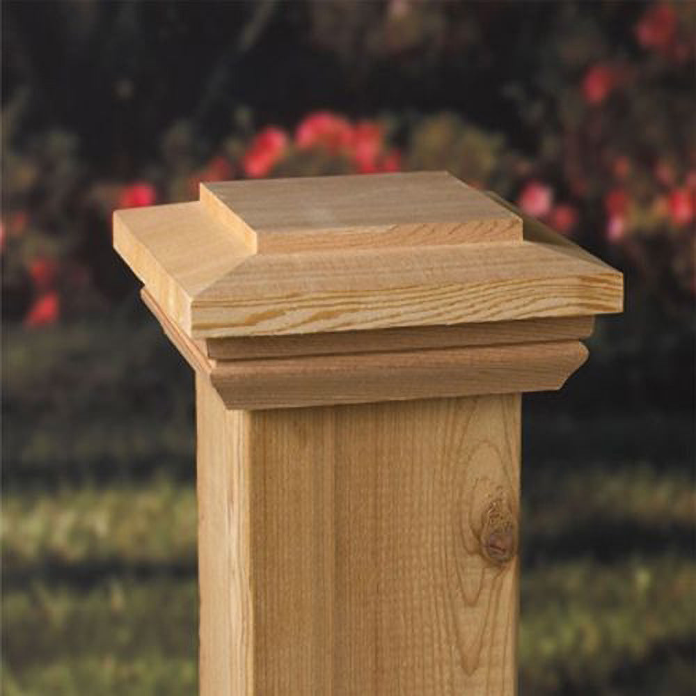 Flat Hatteras cap 4" x 4" cedar