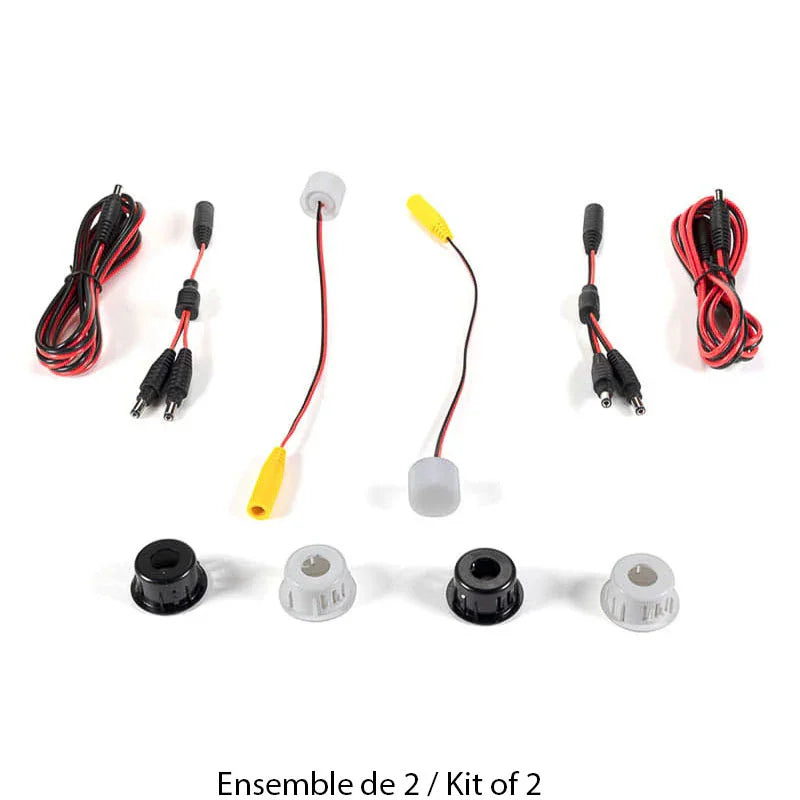 Ensemble de 2 connecteurs électriques avec câbles et adaptateurs pour projets de bricolage.