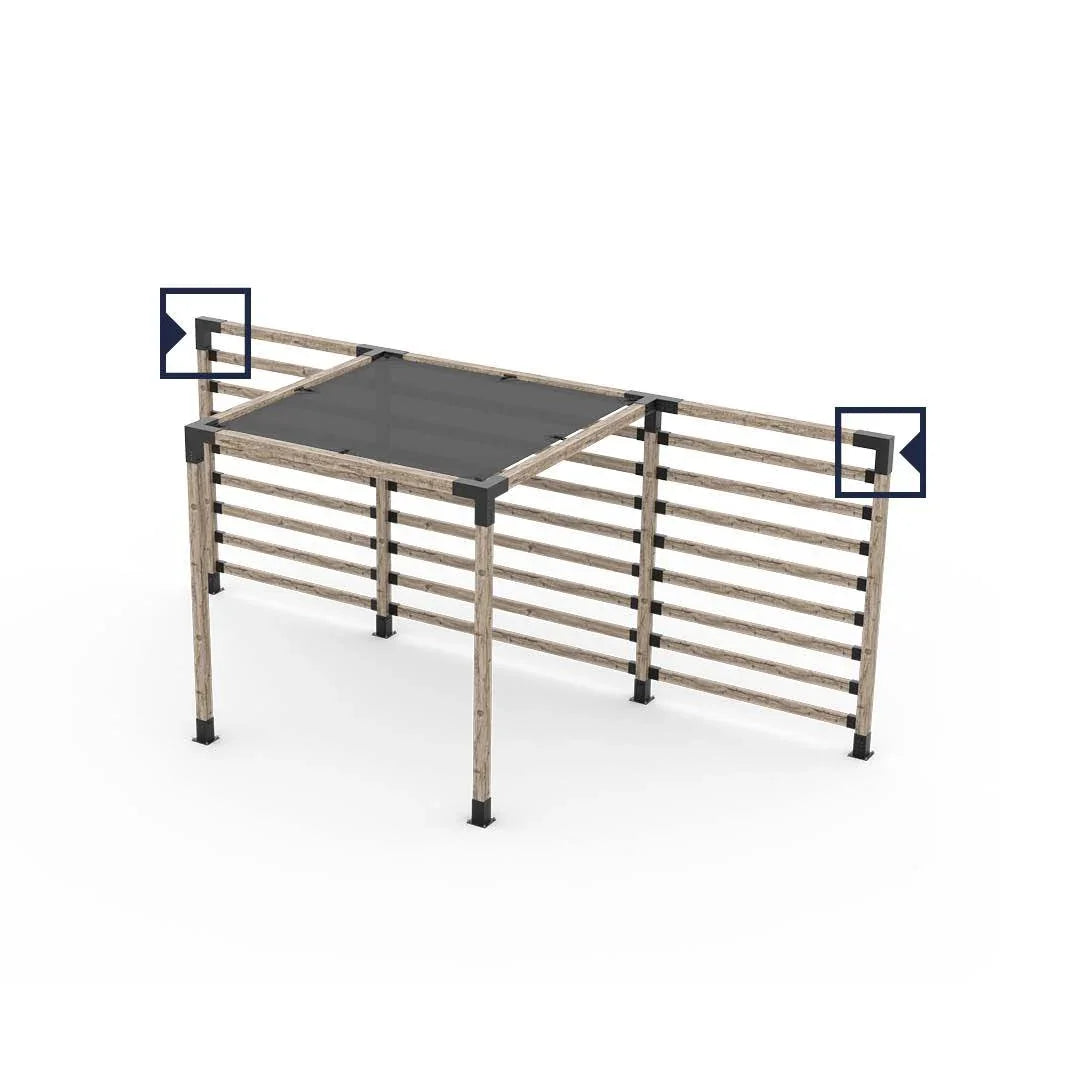 Support en L - 4" x 4" - Noir