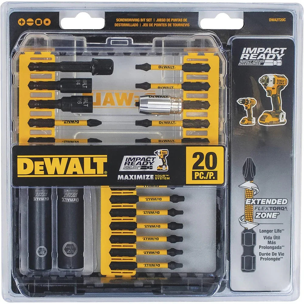 20 pcs Dewalt Bit set #DWA2T20c