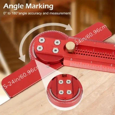 24’’ alloy t square ruler protractor scriber