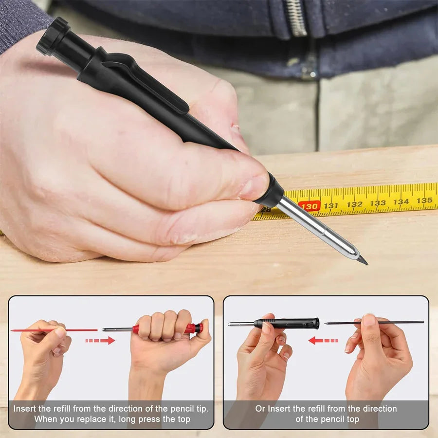 Set of 2 carpenter pencil with refills