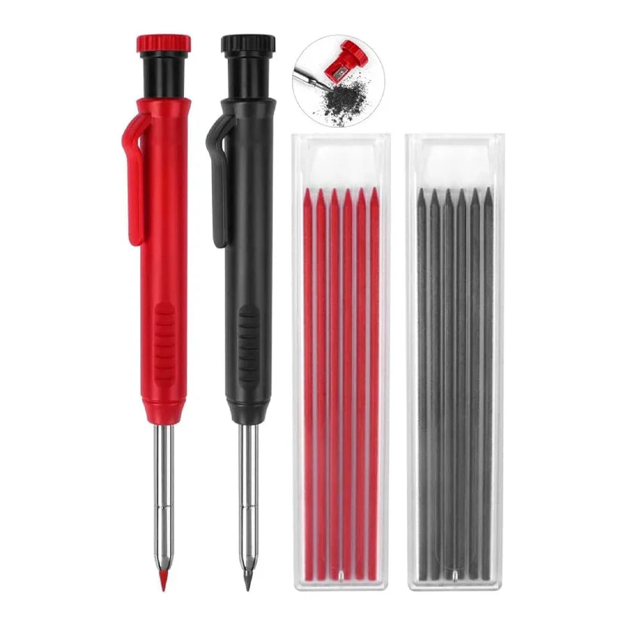 Set of 2 carpenter pencil with refills