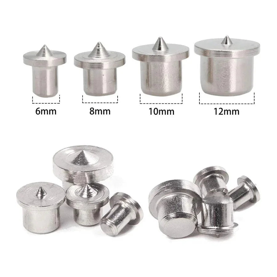 Ensemble de 12 pointes à centrer pour goujon