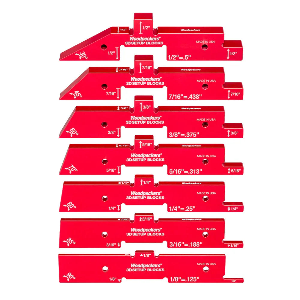 Set of 7 3D set-up blocks - Woodpeckers