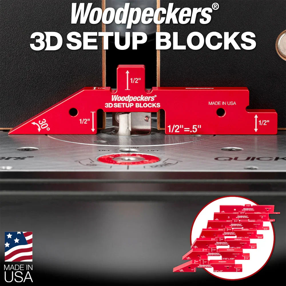 Set of 7 3D set-up blocks - Woodpeckers