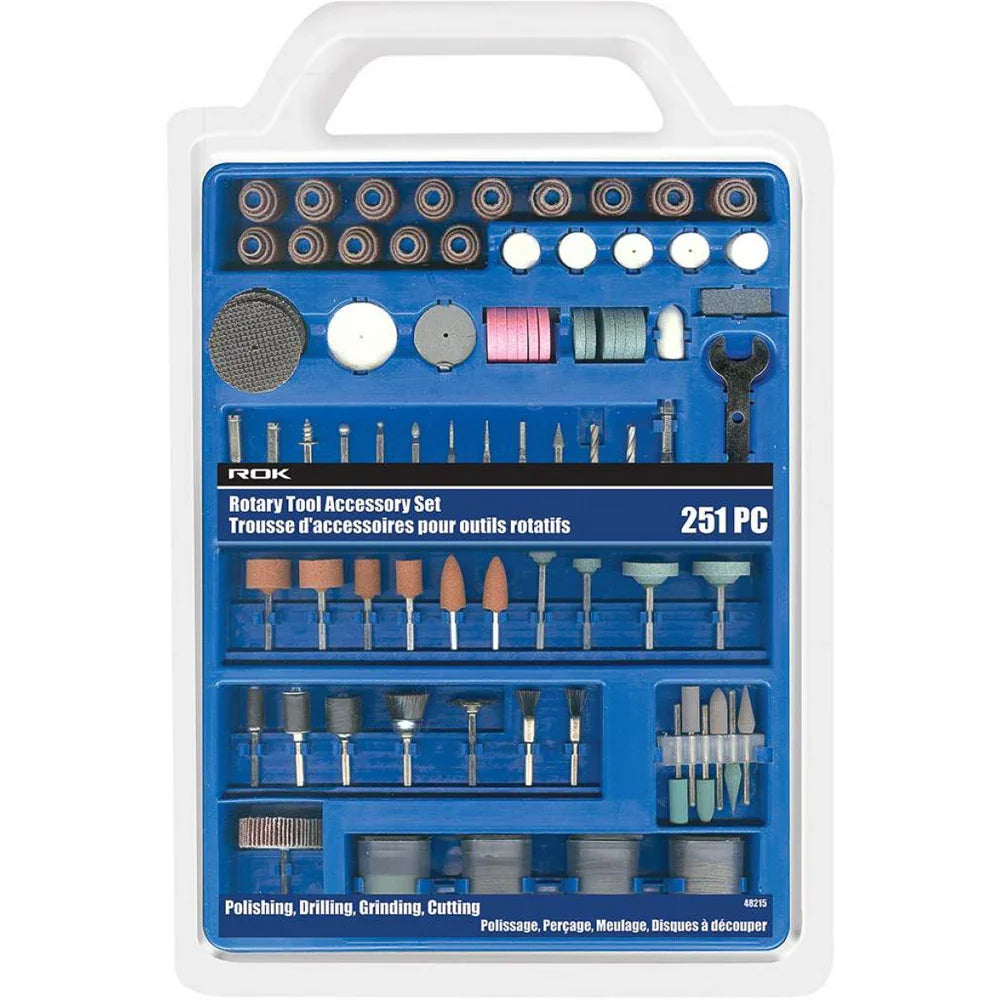 Coffret de 251 accessoires pour outils rotatifs, idéal pour polissage, perçage, meulage, découpe