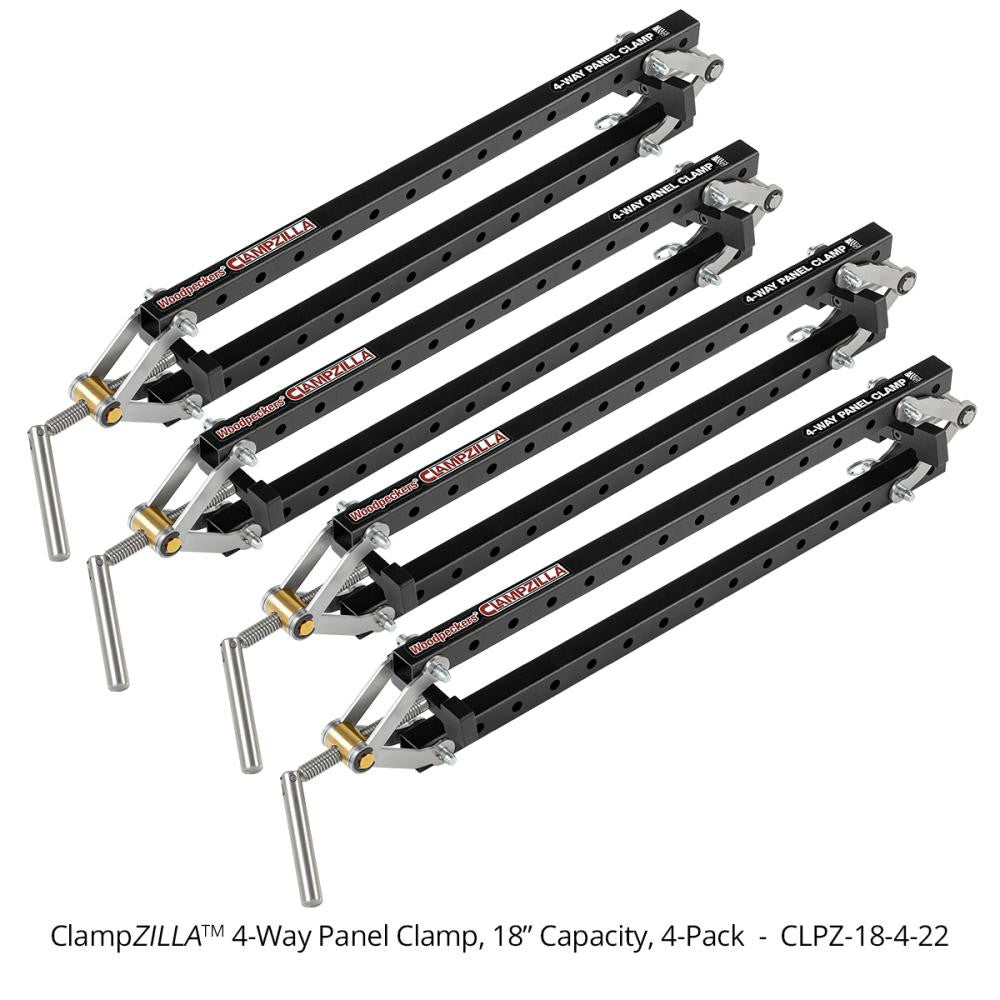 Serre à 4 voies Clampzilla 18’’ 4/pqt - Woodpeckers