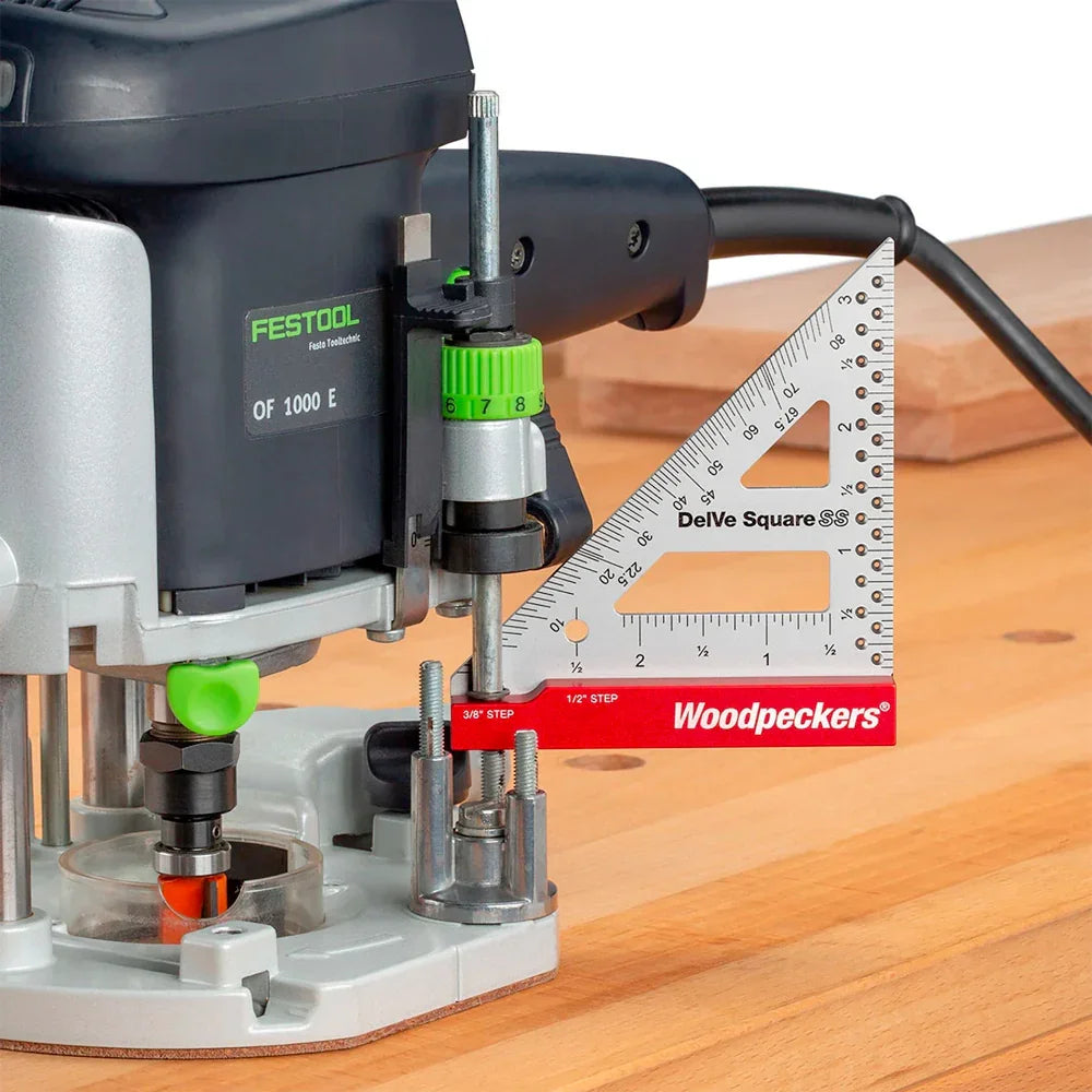 Delve square stainless steel - Woodpeckers