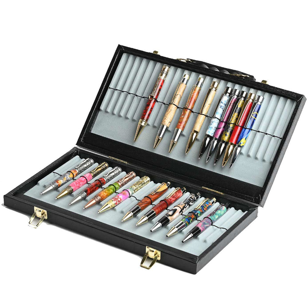 48 Pen Display Case with Lid: Thinner Pens