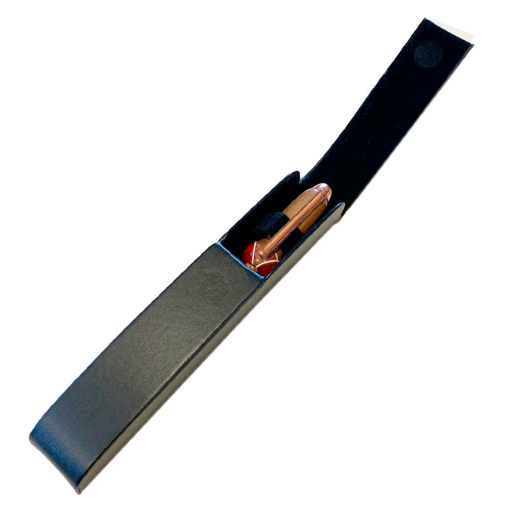 Simple black imitation leather case with magnetic closure