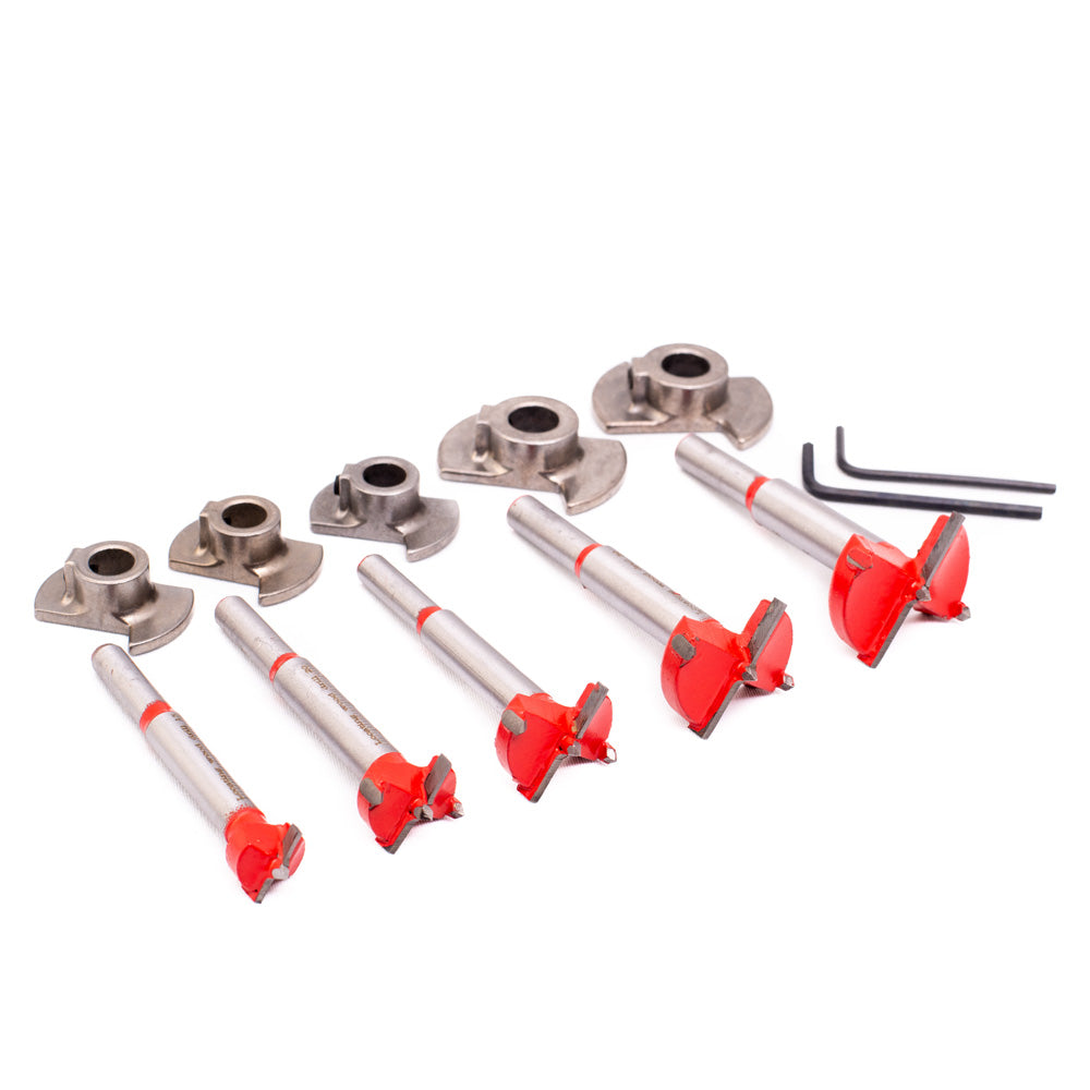 Jeu de 5 mèches Forstner avec butée de profondeur