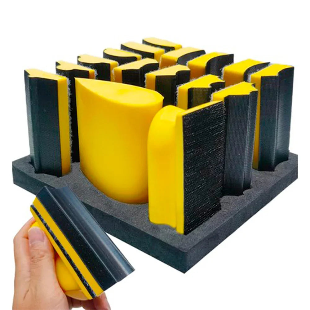 Set of 16 contoured profile sanding blocks #GC2304
