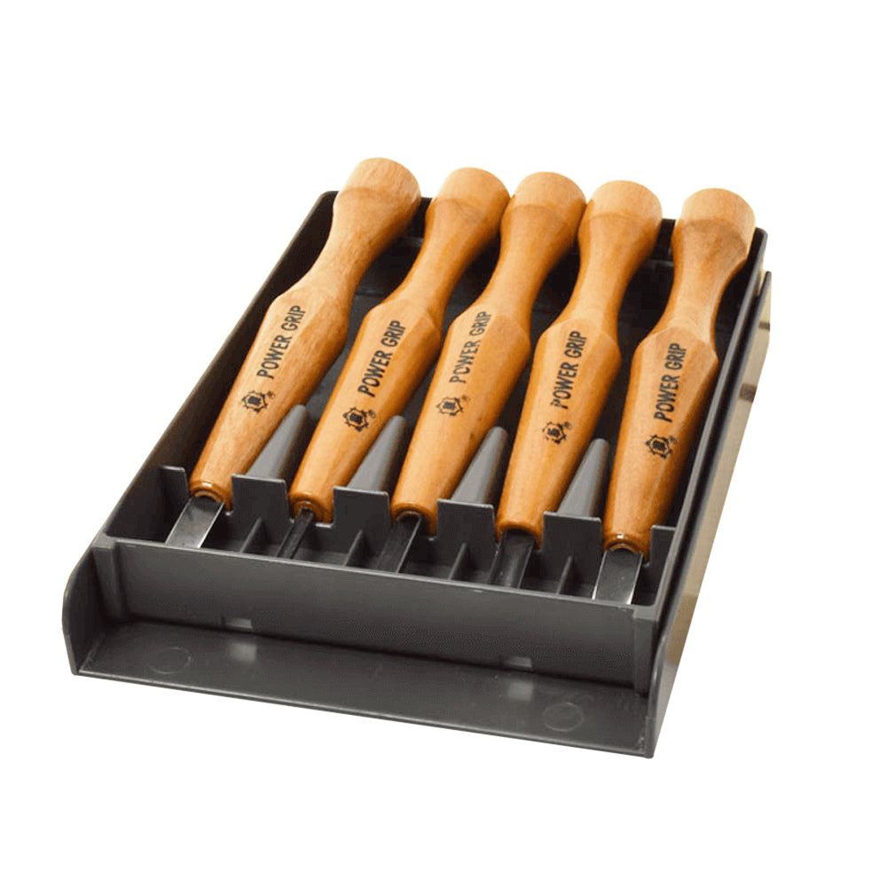 Ensemble de 5 gouges de sculpture japonaises