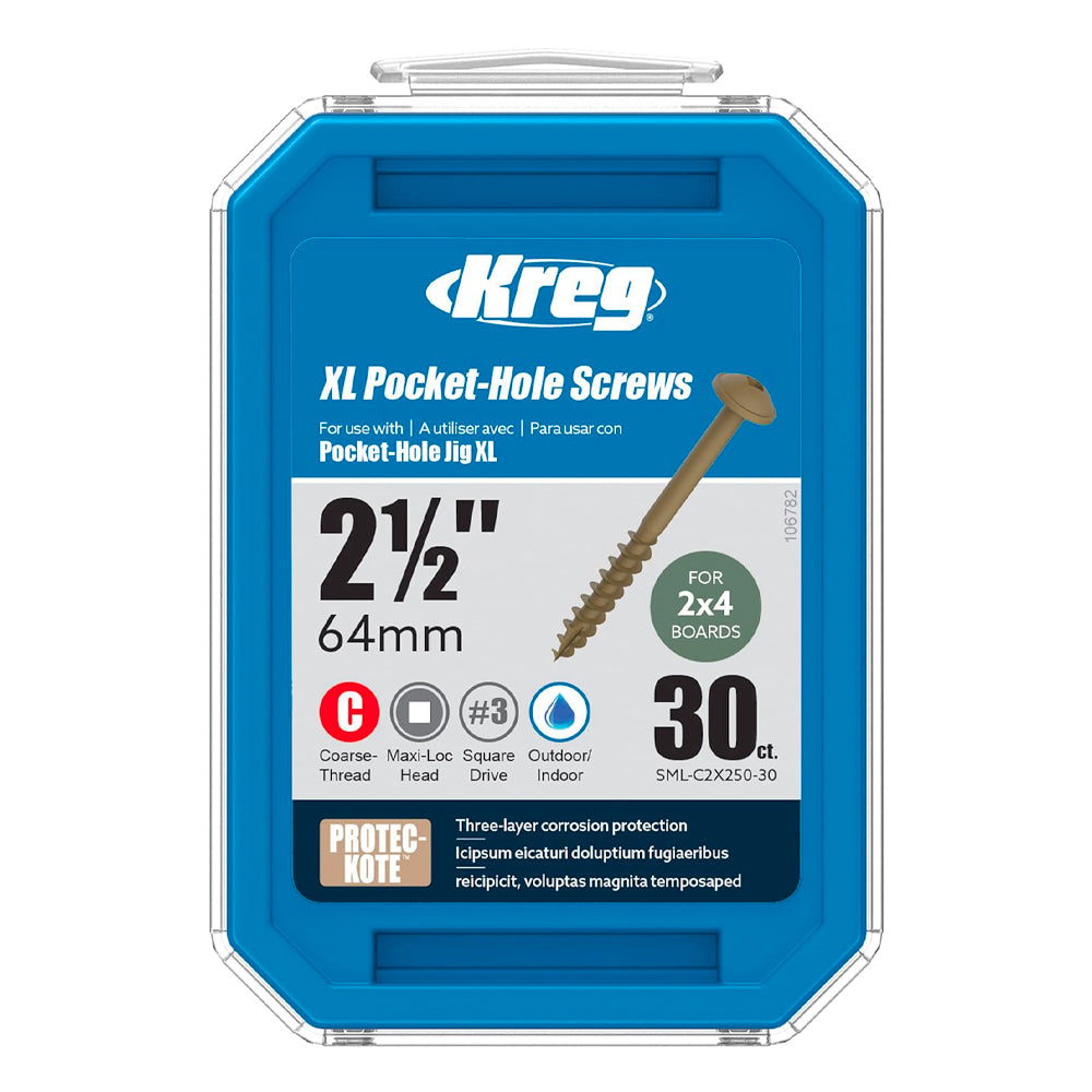 Vis HD 2 ½’’x14 Protec-Kote Maxi-Loc, 30/bte - Kreg