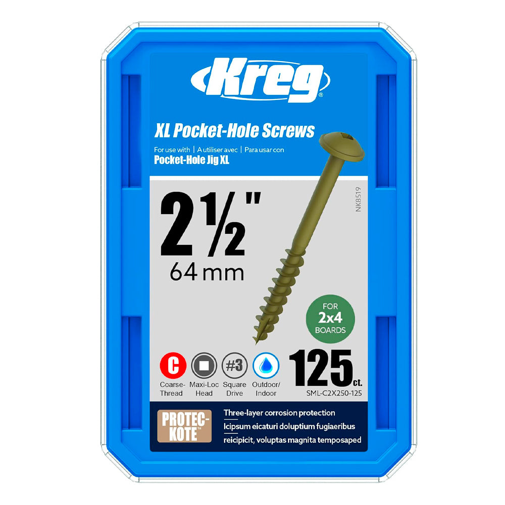 Vis hd 2 ½’’ x 14 protec-kote maxi-loc,125/bte - Kreg