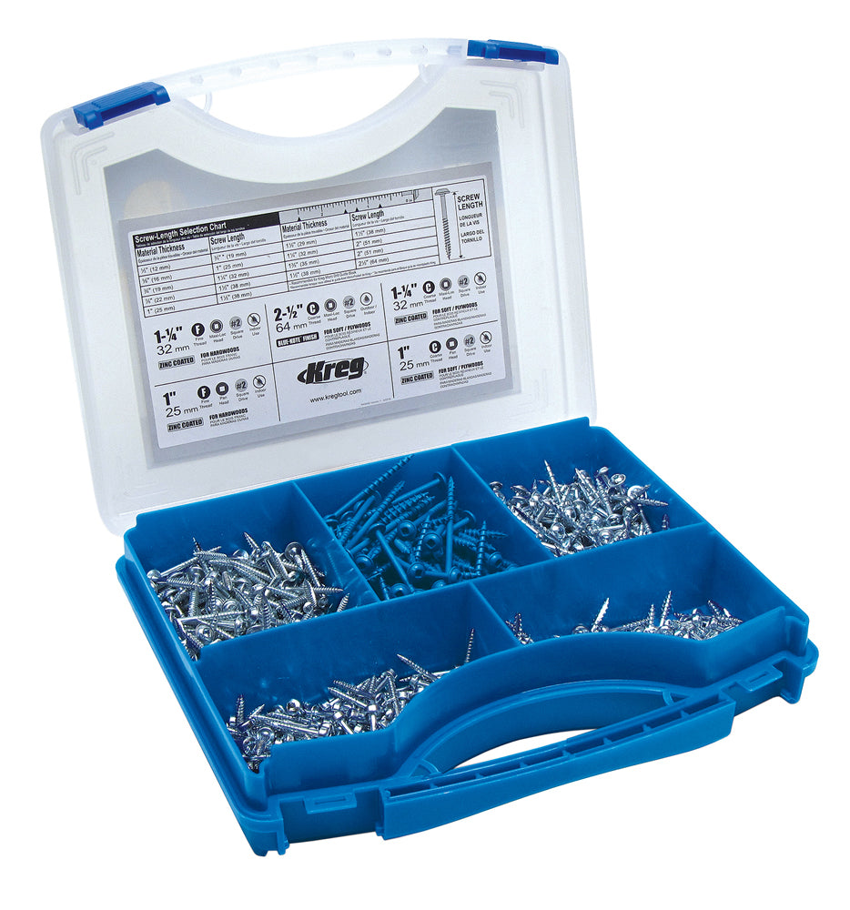 Pocket hole screw kit, 675 pc - Kreg