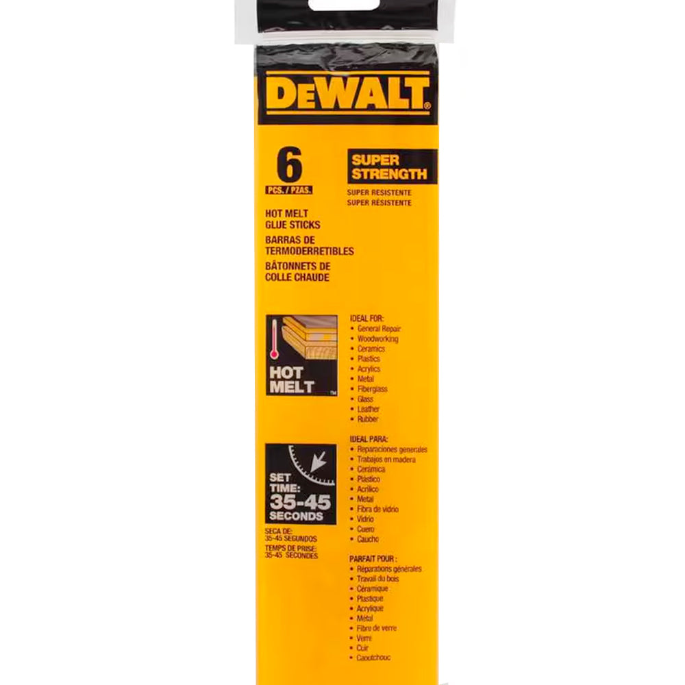 Super streght glue sticks pack 6/pkg #DWHT75097 - Dewalt