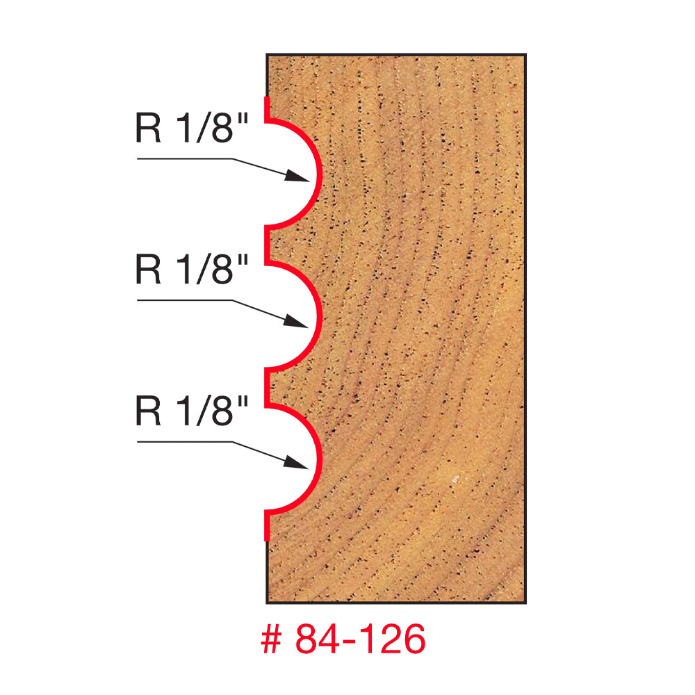 Mèche de toupie pour triple cannelure avec coussinet - Freud