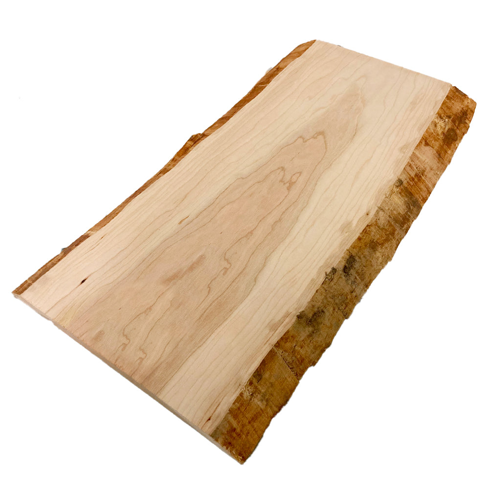Planche de service en cerisier "live edge" (non finie) – 3/4" x 9 1/2" x 14" à 18"