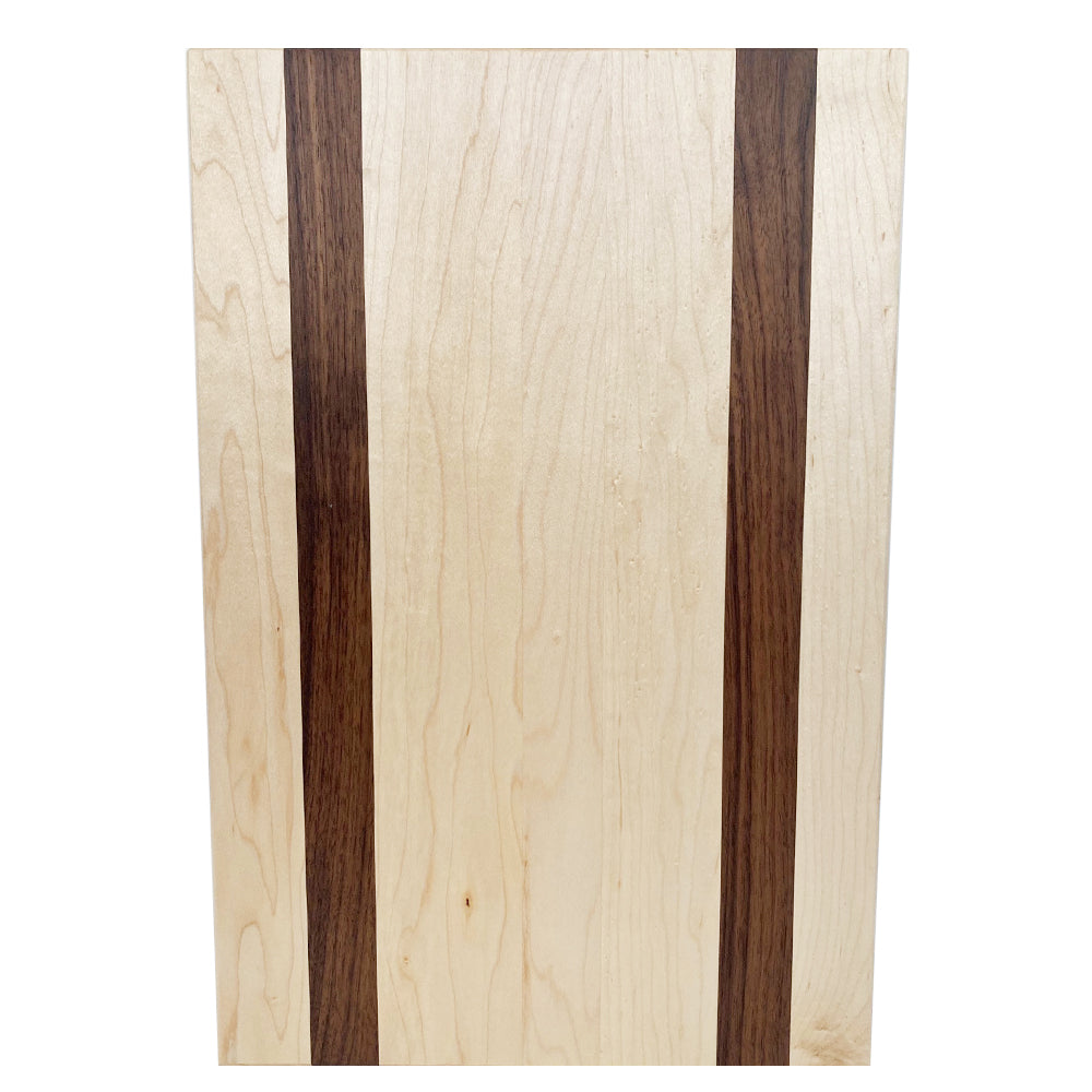 Planche à découper en érable avec insertion de noyer – 3/4" x 12" x 18"