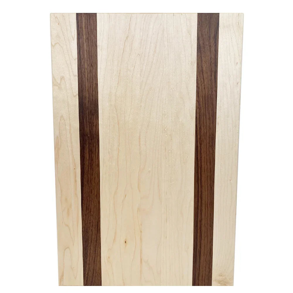 Planche à découper en érable avec insertion de noyer – 3/4" x 12" x 18"