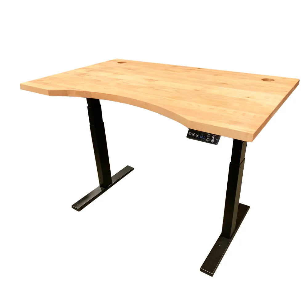 Birch solid wood curved desktop 30’’ x 48’’ x 1 ¼’’