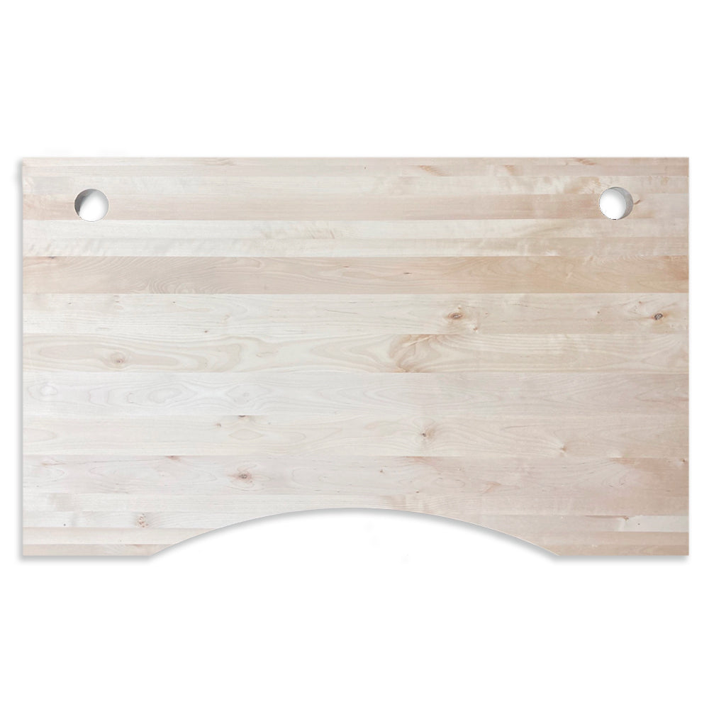 Birch solid wood curved desktop 30’’ x 48’’ x 1 ¼’’