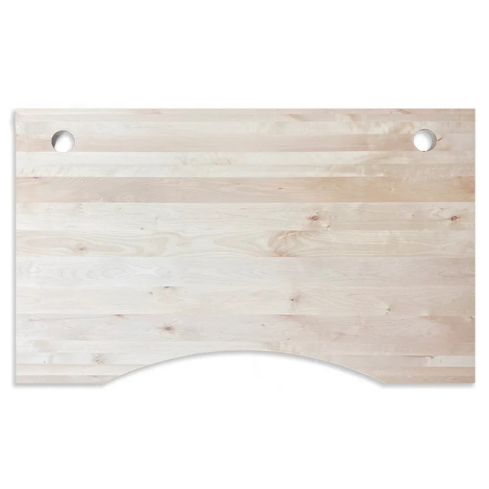 Birch solid wood curved desktop 30’’ x 48’’ x 1 ¼’’