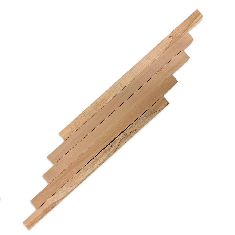 Figured Maple Block 1" x 1" x 17"