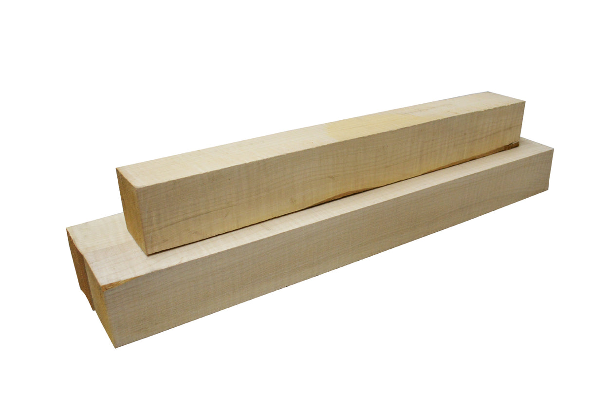 Figured Maple Block 2-1/2" x 2-1/2" x 20-24"
