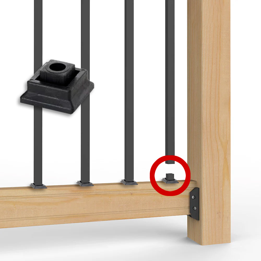 Connectors for Estate Balusters Black 20/pkg - Deckorators