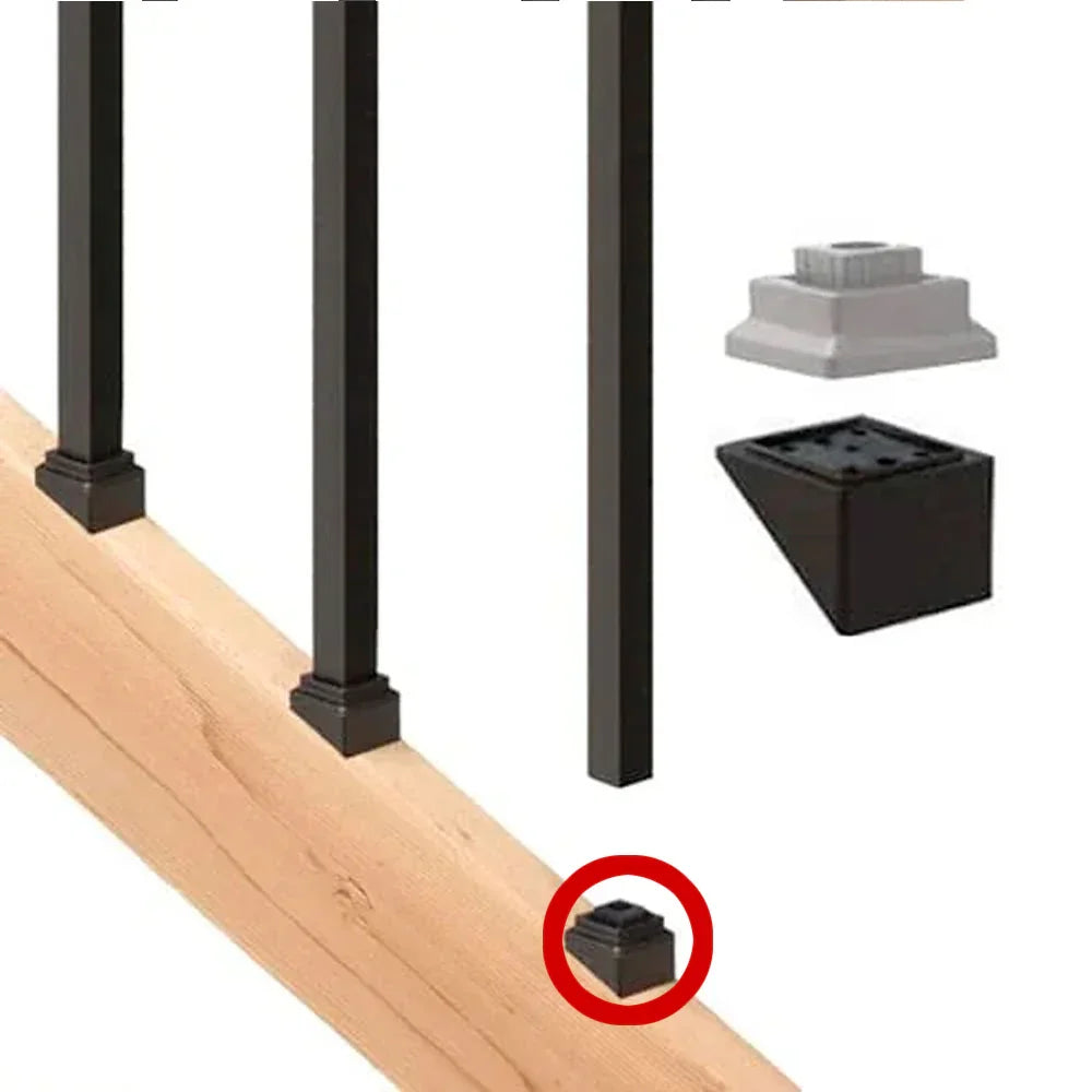 Stair Connectors for Estate Baluster Black 20/pkg