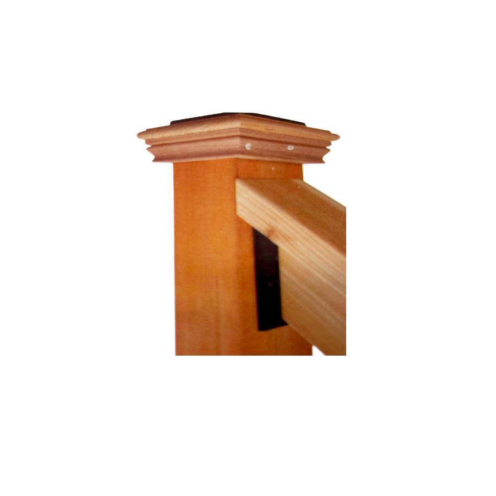 Étriers noirs pour rampe droite et d'escalier en bois - Deckorators