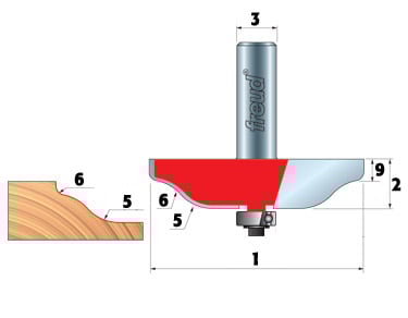 Mèche de toupie pour panneau surélevé - Freud