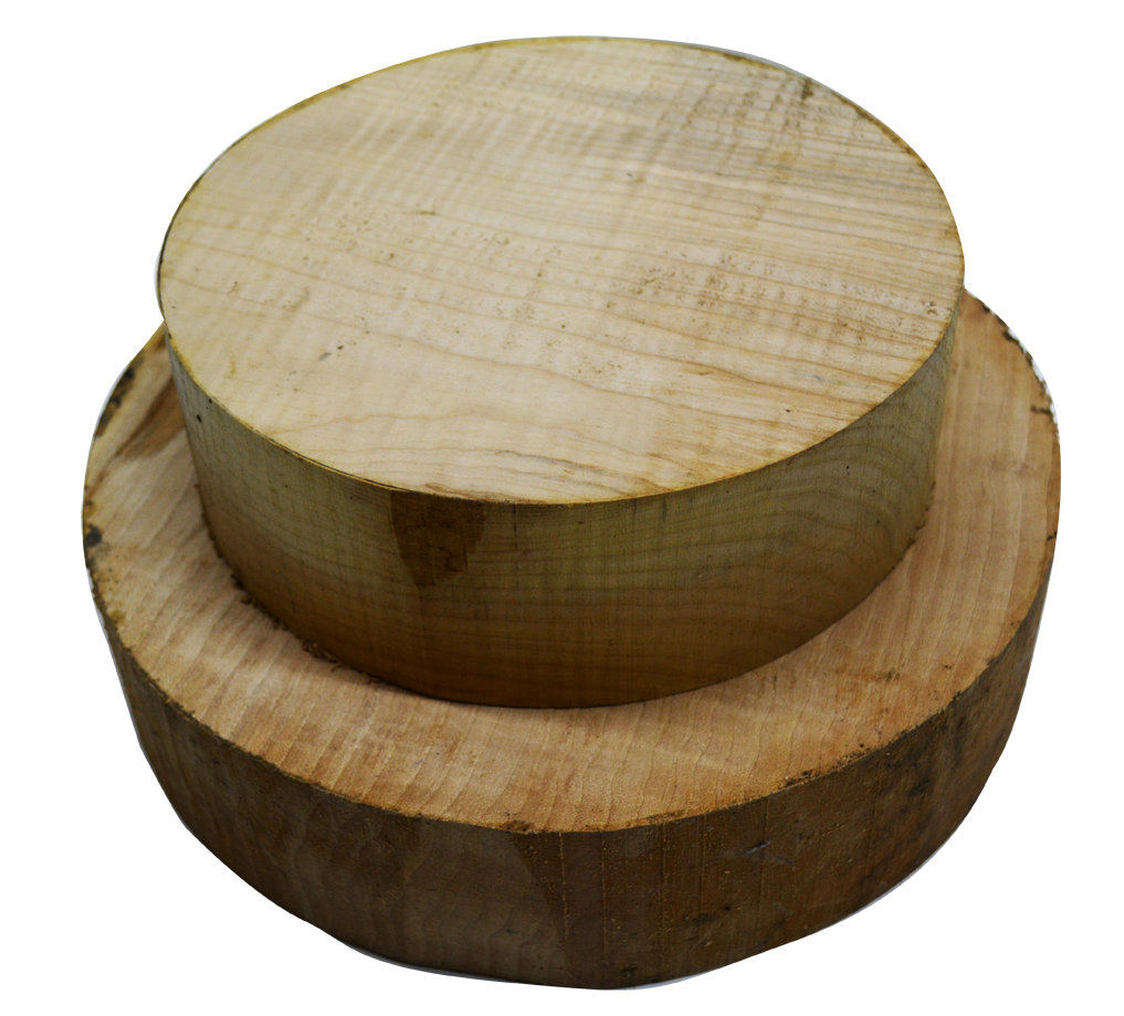 Bloc rond en érable figuré 12/4 Grade AAA