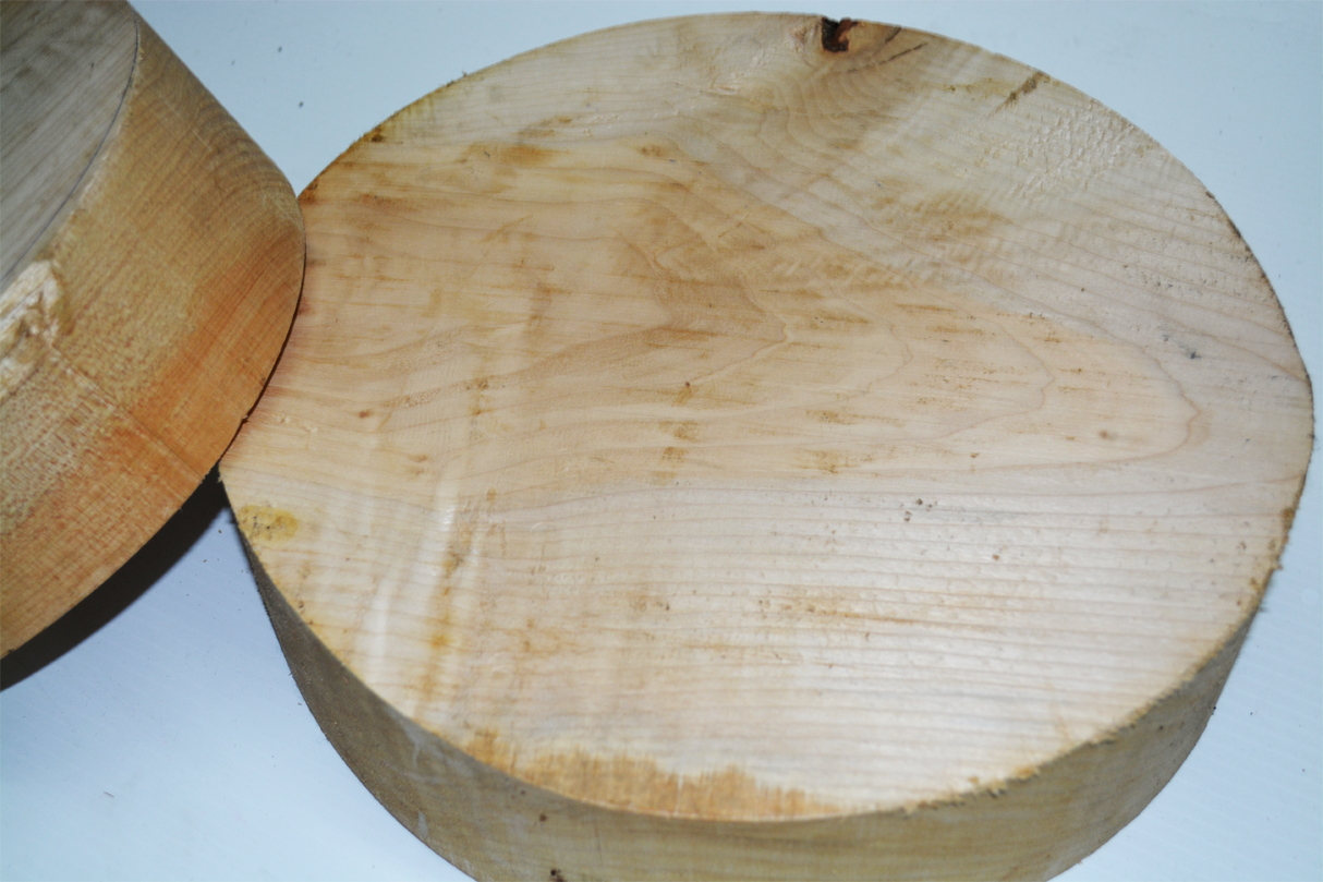Bloc rond en érable figuré 12/4 Grade A
