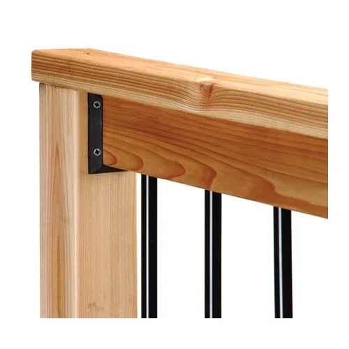 Étriers noirs pour rampe droite et d'escalier en bois - Deckorators